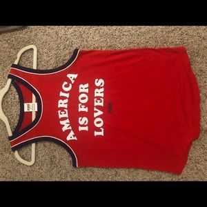 Pink NWOT razor back loose fitting tank